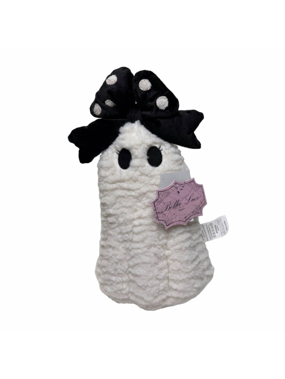 Bella Lux Ghost Plush Polka Dot Bow Girl